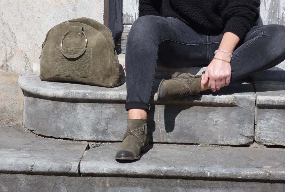 Sac kaki et bottines