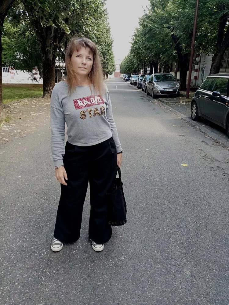 Look ado sweat ikks pantalon large converses